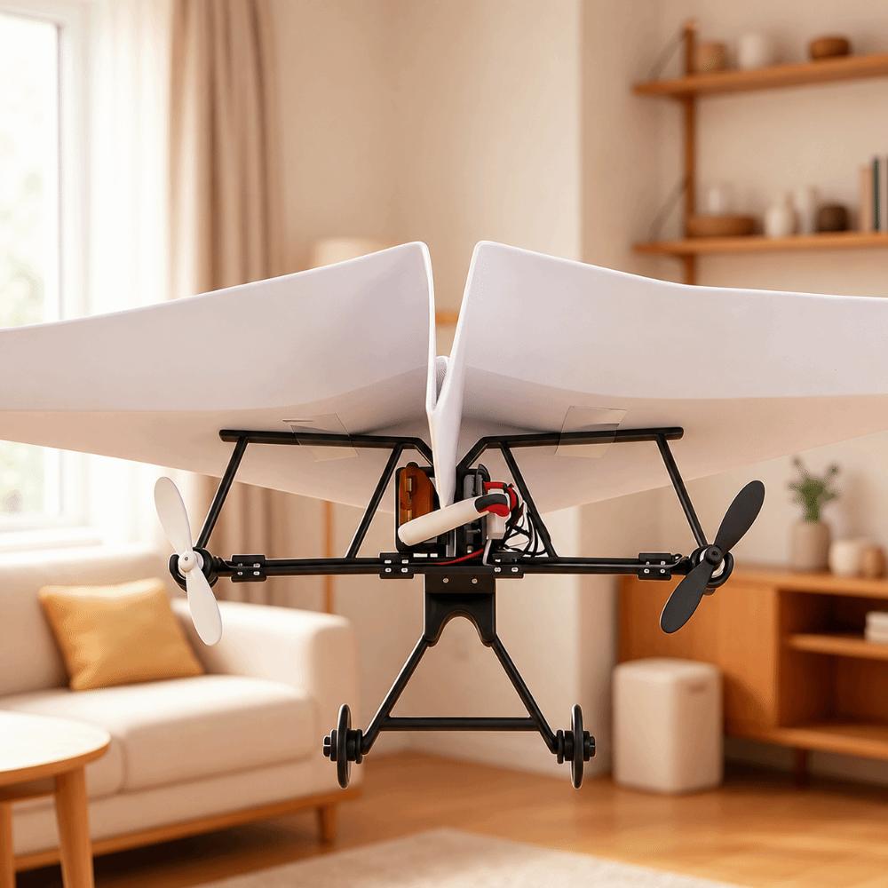 Foldable Remote Control Plane DIY Assembly Electric Aircraft Model Paper Airplane Kit Children