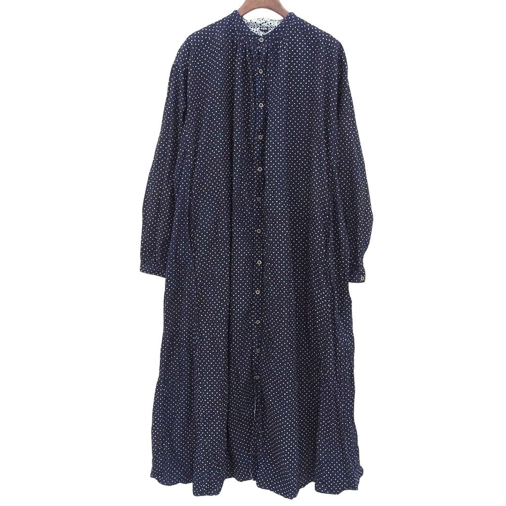 45R Women's indigo polka dot print dress shirt dress 0 7075052 dress 0 IndigoUsed