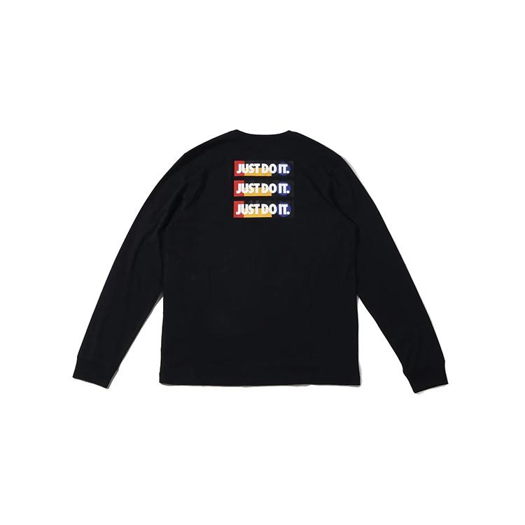 Nike Letter Print Casual Collar Long Sleeve Male Black Men s CU7391-010 M