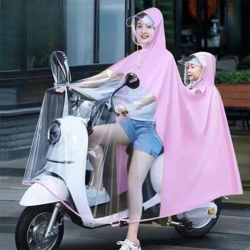 Passende verdickte übergroße Regenponchos für Eltern und Kinder Mutter-Kind Elektroroller Regenmäntel