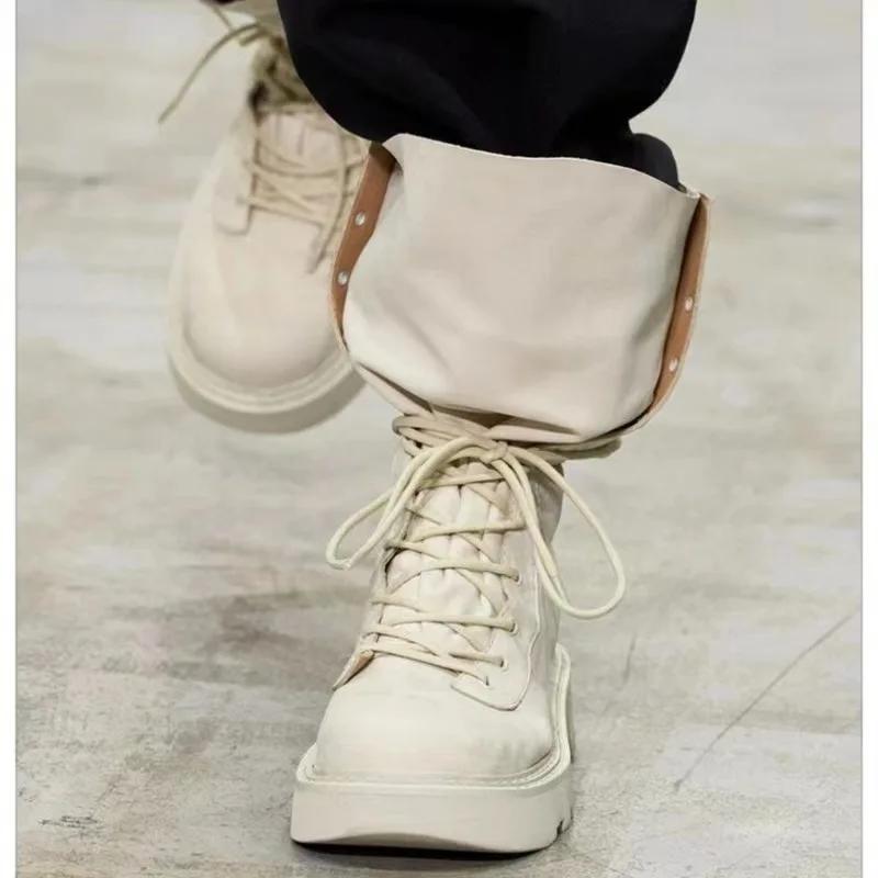 

Fashion New Cow Suede Leather Western Mid Calf Boots Women Round Toe Block Heels Autumn Winter Ankle Boots Ladies Shoes 35 белый