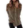 Women's Round Neck Tops Cotton Women's Casual Fashion Print  Long Sleeve O-Neck Pullover Top Blouse