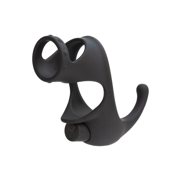 Vibrating Cock Ring with Removable Bullet Anal Vibrator Butt Plug,Silicone Penis Rings Male Sex Toys with 10 Vibration,Penis Ring Sex Toys for Man
