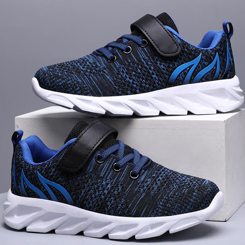 Fashion Boys Girls Sneakers Leather Soft Soled Children Outdoor School Walking Shoes Anti Slip Wear Resistant Kids Running Shoes