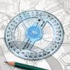 Swing Arm Office Math Full Circle Pointer Angle Ruler Goniometer Protractor Measuring Tools