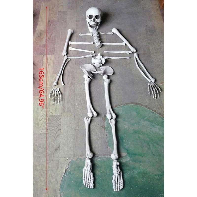 28 Pack Skeleton Bone and Skull Halloween Skeleton Bone Figurine for Halloween Spooky Graveyard Ground Decoration