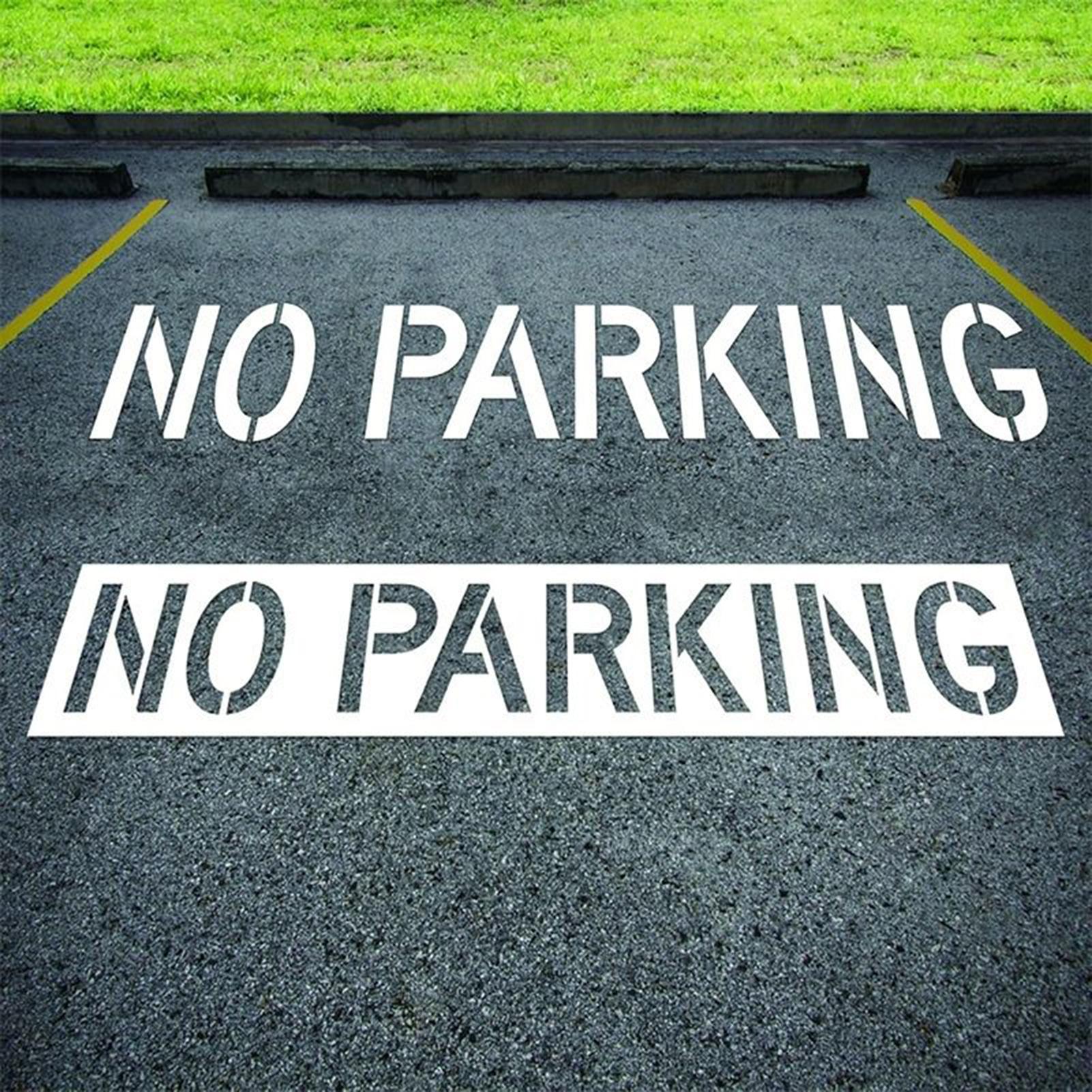 

No Parking Stencil Reusable Washable All-Weather Silicone Parking Lot Paint Template for Asphalt Pavement Backyard Sidewalk CN