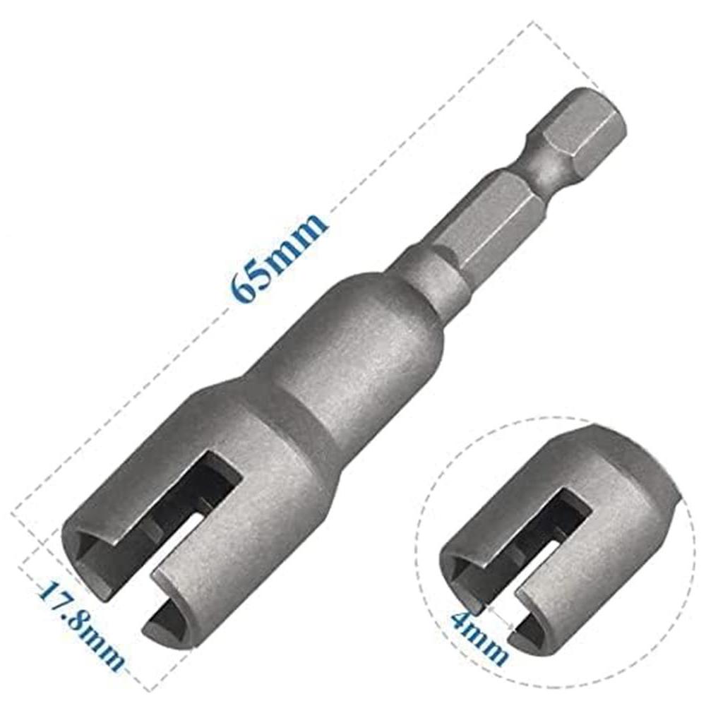Natural Color Butterfly Socket Wrench - 65mm Hex Handle Slotted Wing Nut Tool for Electric Screwdriver Panel Installation