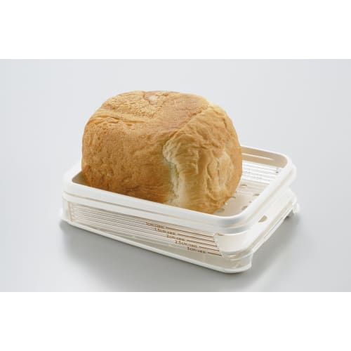 Akebono Sangyo Bread Slicer with Guide and Hood, Made in Japan, Diagonal Cut for Clean Slices Down to the End, Thickness Adjustable, 4-, 5-, 6-, 8-, o