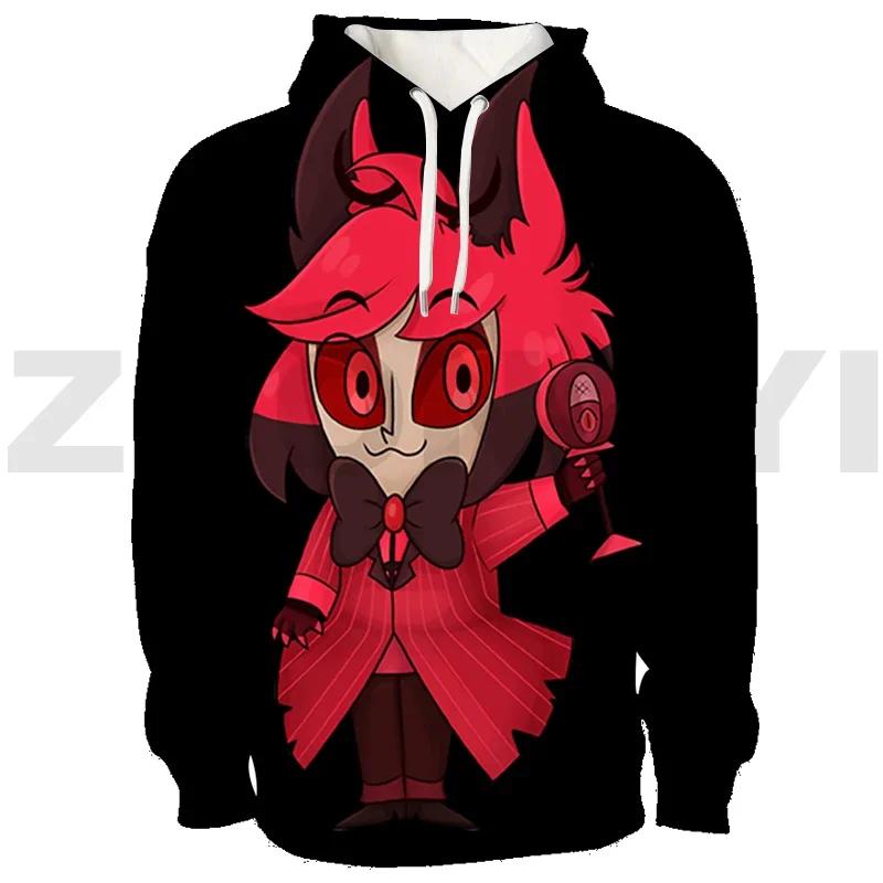 Harajuku Hazbin Streetwear 3D Print Hotel Men Clothing Hip-Hop High Street Sweatshirts Female Anime Hoodie Cosplay Costume Hoody