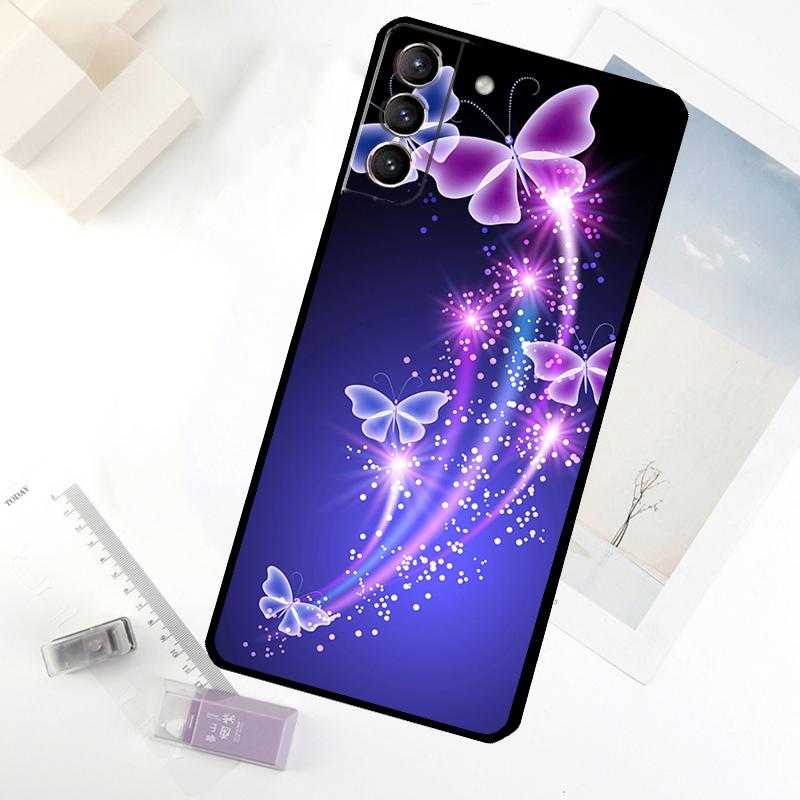 

Colorful Butterfly Phone Case For Samsung Galaxy S20 FE S21 S22 S23 S24 S25 S26 Ultra S10 S25 Plus S25 FE Cover Galaxy S21 Plus