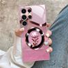 Luxury Peony Flower phone case s26 ultra case glass mobile phones for Samsung Galaxy S26 S25 S24 S23 S22 FE Ultra Plus