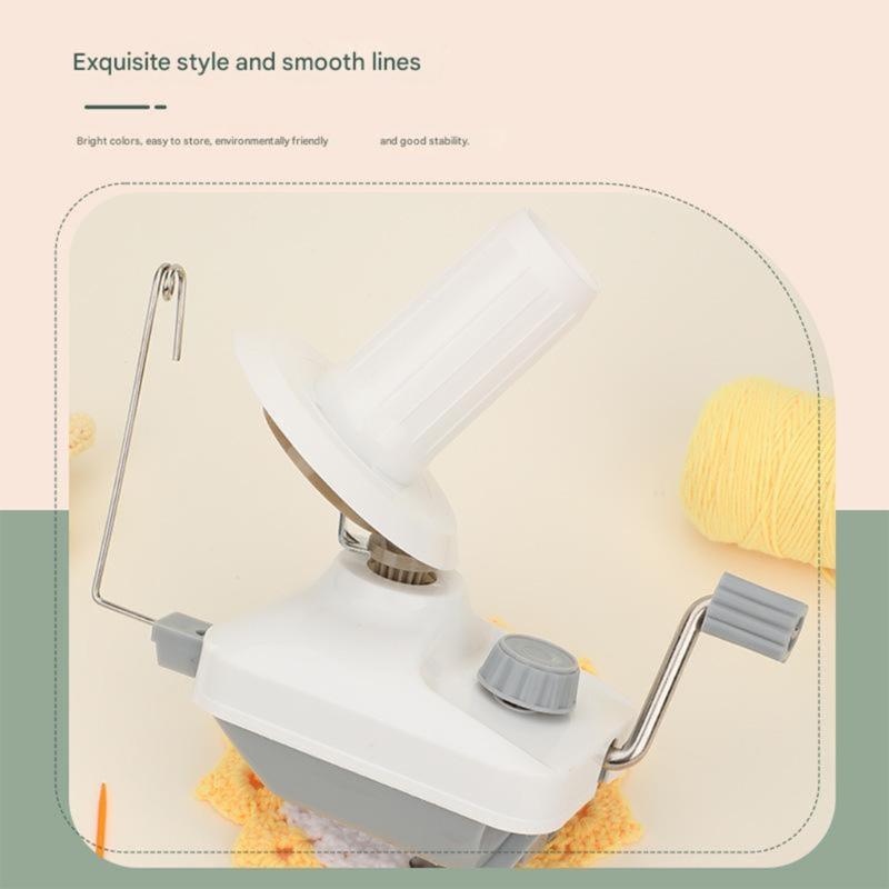 Hand Cranked Yarn Winder ABS Metal Yarn Winding Machine with Anti Slip Base for Knitting Enthusiasts Sewing Project
