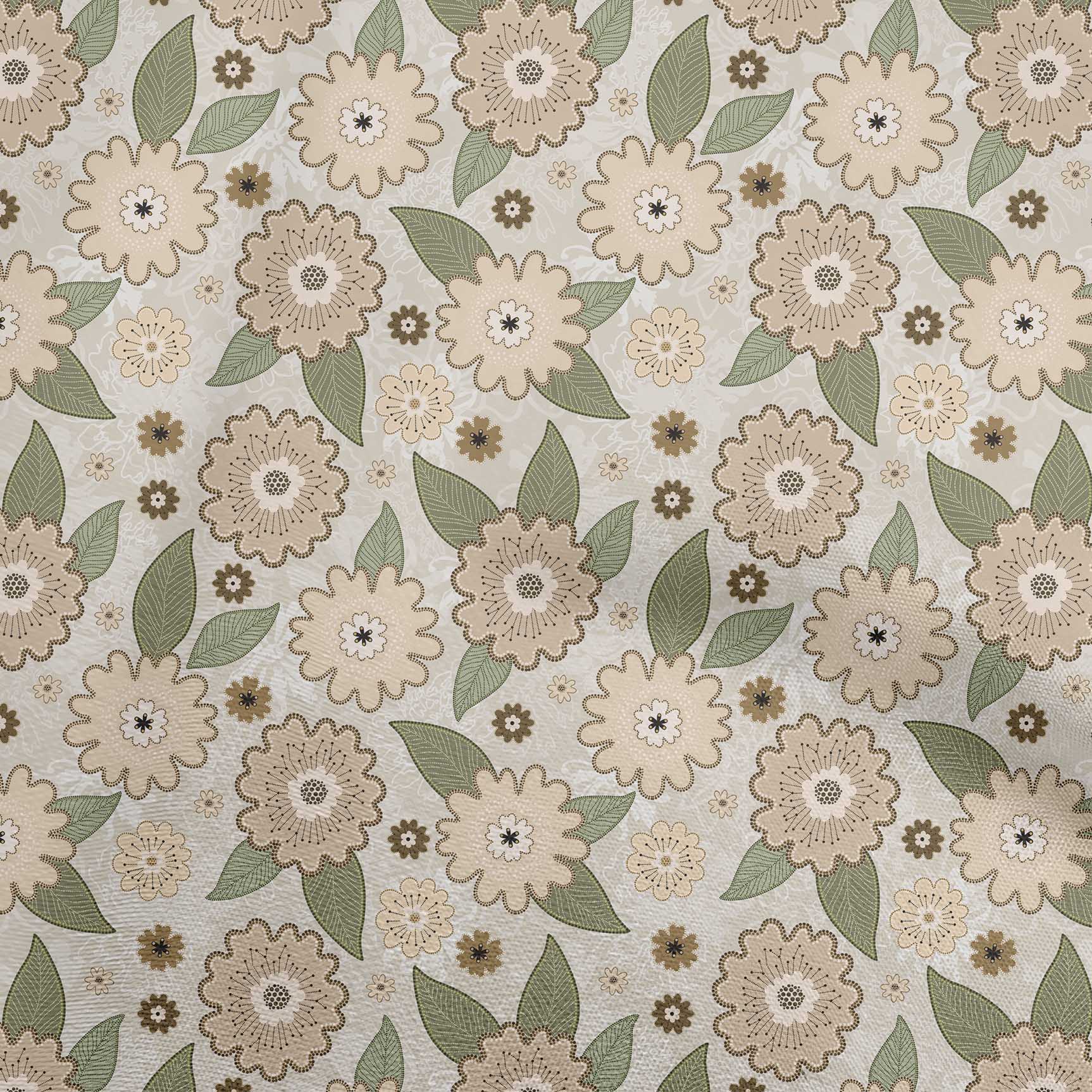 

oneOone Cotton Flex Dark Gray Fabric Dotted Floral Sewing Fabric By The Yard Printed Diy Clothing Sewing Supplies 40 Inch 42 Inch Wide - Viscose Chiffon світло-коричневого кольору