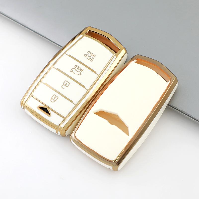 4 Knapper TPU Bil Smartnøkkel Etui Deksel for HYUNDAI 2020 Genesis G70 G80 EQ900 G90 Auto Nøkkelfjernkontroll Skall Beskytter Tilbehør