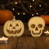 Pack 2 Citrouilles ou Têtes de Mort LED à Personnaliser – Décoration Halloween