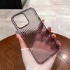 Luxury Corrugated Pattern Silicone Soft Case For iPhone 16 15 14 13 12 11 Pro Max Matte Clear Ultra Thin Cover Non-Slip Shell