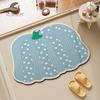 Decorative Fall Bathroom Rug Pumpkin Bath Mat, Absorbent Diatomaceous Earth Rug, Non-slip Polka Mat Dot for Front Door Kitchen Autumn Decor
