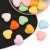 20Pcs Acrylic Solid Color Smooth Peach Heart Beads For DIY Necklace Bracelet Earrings Jewelry Making Craft Accessories