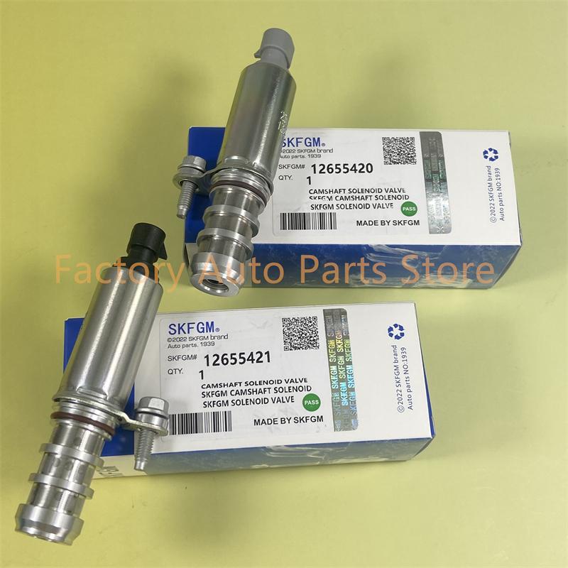 1Pair NO: 12655421&12655420 Intake and Exhaust Camshaft Oil Control Actuator Solenoid Valve For Buick Chevrolet GMC Opel VVT
