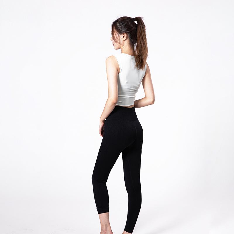 Peach Hip High Waist Tightening And Butt Lifting Yoga Pants Solid Color Shaping Tight And Scratchless Butt Beating Pants For Women