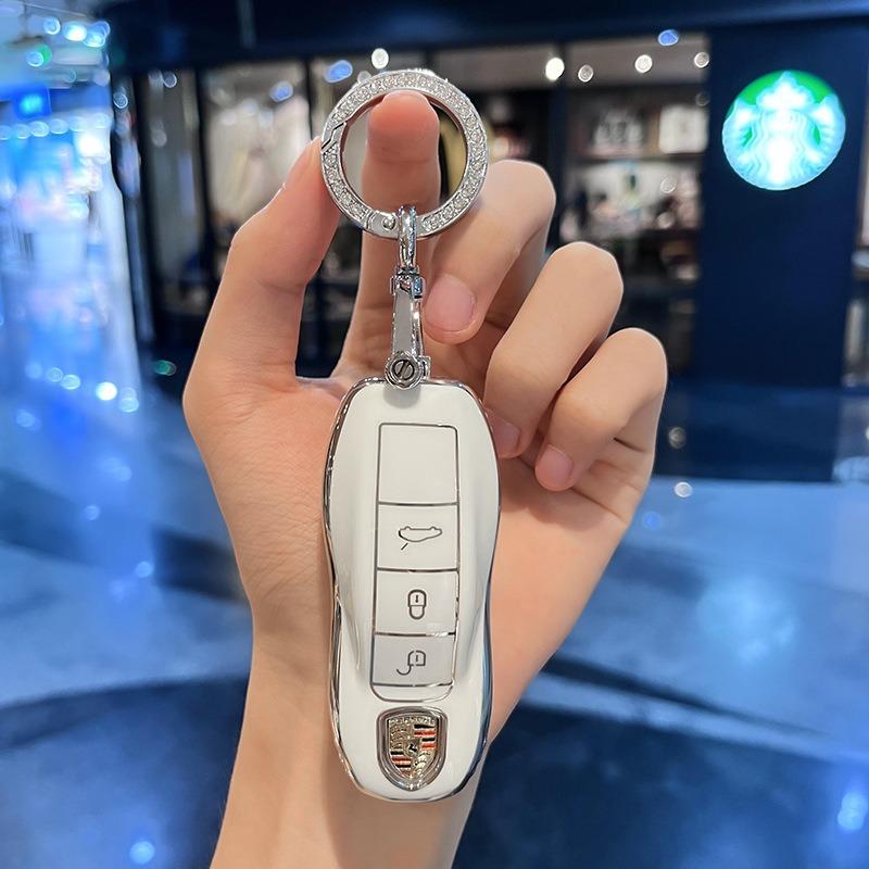 Neue Auto Schlüsselhülle Abdeckung Für Porsche Für Panamera Macan Cayenne Cayman Boxster 911 9ya 971 Intelligente Schutzhülle Fernbedienung Schlüsselabdeckung