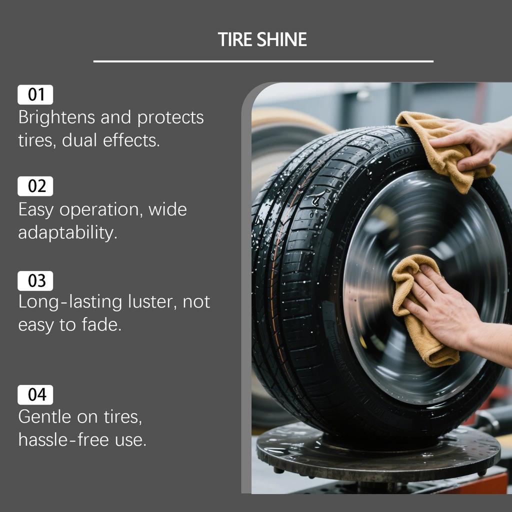 Hikmarion Tire Shine Spray: Ideal for Daily Car Wash & Tire Care