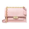 Cece Classic Solid Color Retro Chain Gold Buckle Flip Polyester Crossbody Shoulder Bag Medium Size Women's Cherry Blossom Pink
