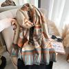 Winter Design Pashmina Blanket Imitaion Cashmere Scarf For Women Warm Thick Shawls Poncho Female Bufanda Echarpe Tassel Muffler