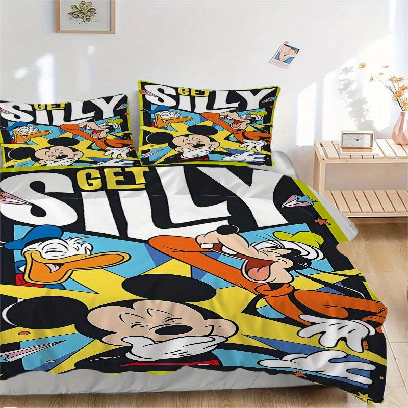 

3pcs Mickey, Goofy Printed Bedding Set,(Includes 1 Duvet Cover And 2 Pillowcases, Quilt Not Included) yy250814089 135x200cm