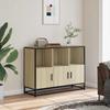 Sideboard In Sonoma Oak Finish 100 X 35 X 76 Cm Engineered Wood