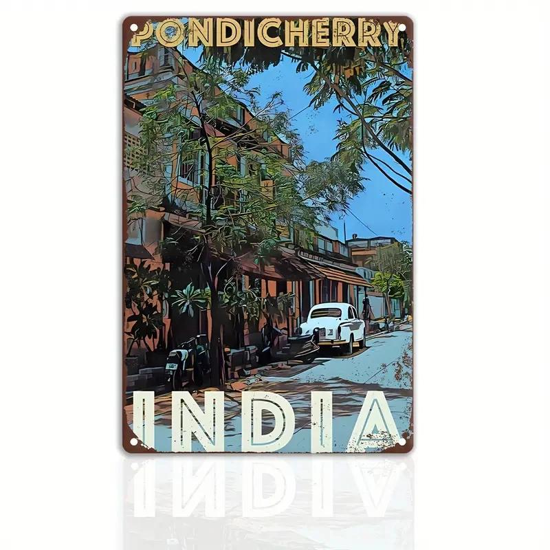 Vintage Travel The World Metal Sign MALAGA CROATIA FLORIDA Retro Poster Home Bar Room Pub Cafe Hotel Club Wall Decor Gift