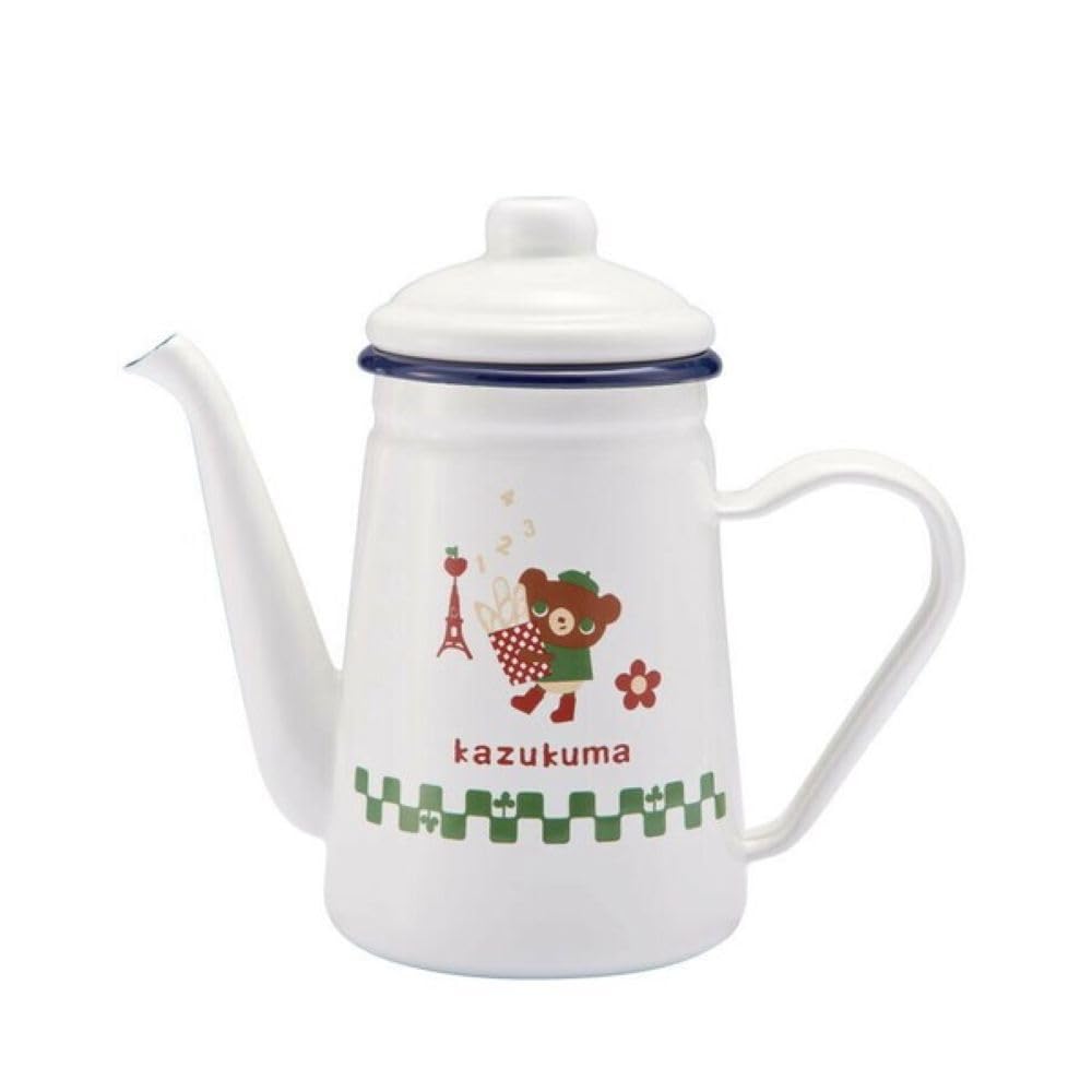 

Toyo Horo Kazukuma Enamel Cafe Pot, White, Size: Approx. W21.5 x D11 x H19.5, KAZ-2405