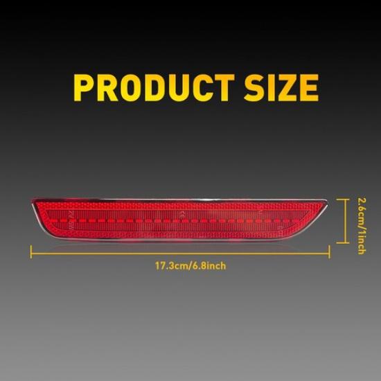 Pair Red Marker Side Light For Mustang 2010-2014 Bumper Lens Ford Rear Led Red