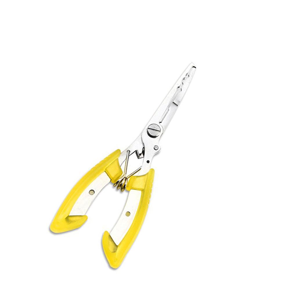 Fishing Pliers Stainless Steel Anti-skid Plastic Handle Fish Hook Remover Scissor Tackle Equipment Tools Supplies