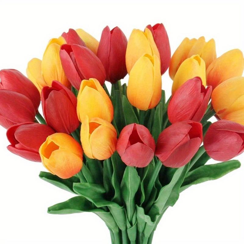 Bundles Vibrant Real Touch Artificial Tulips -Faux Flowers - &Home Accent - Weddings,Mother's Day,Valentine's Day