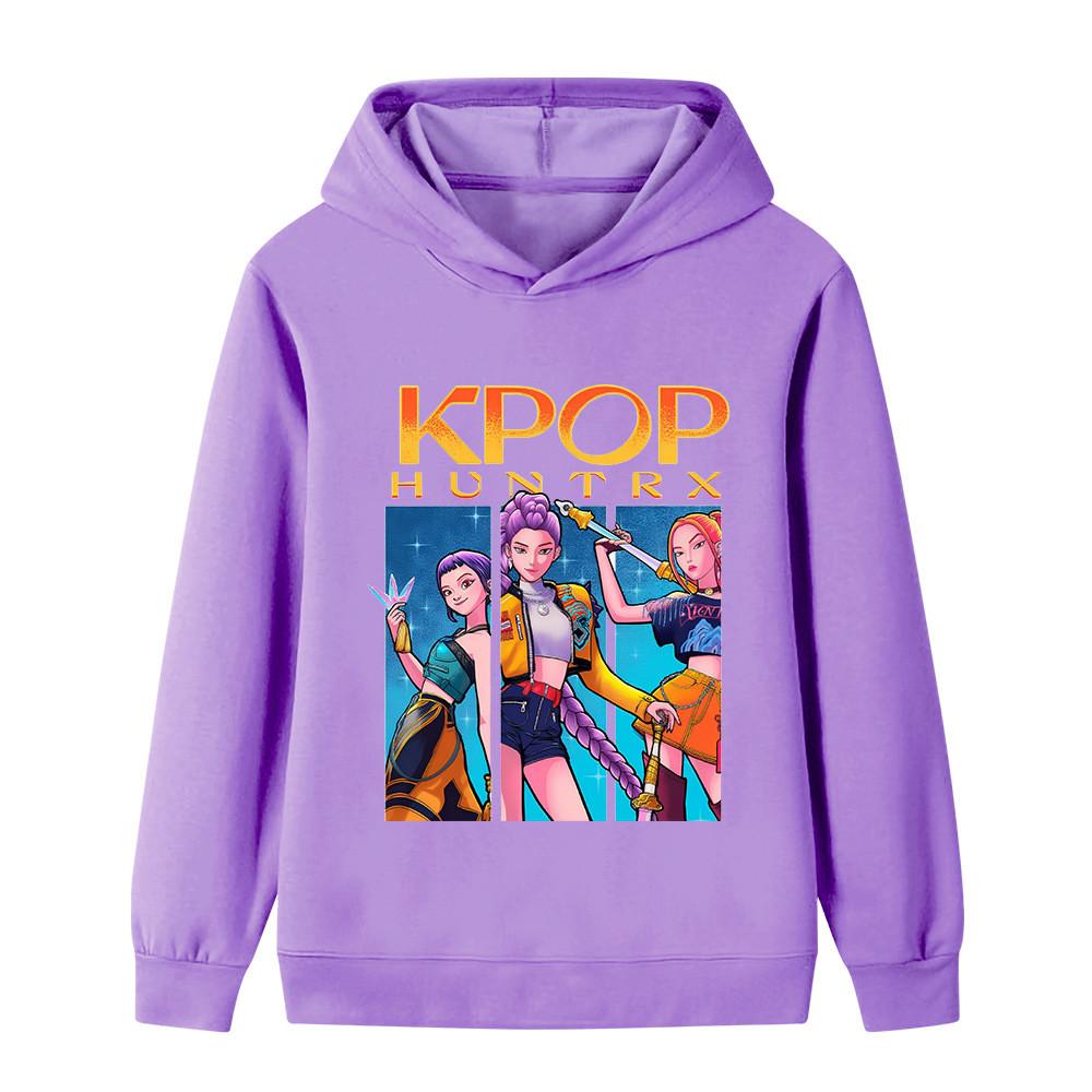 B1211 Dzieci Chłopcy Dziewczynki Kpop Rumi Zoey Mira Nadruk Bluza z Długim Rękawem