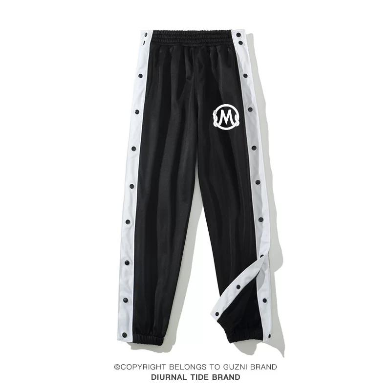Owen Same Style Row Button Pants Appearance Warm-up Training Basketball Shorts Seconds off Full Open Buckle Breathable Quick-Drying Sports Casual