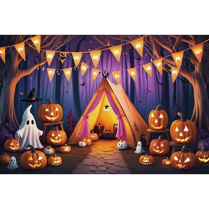 Halloween Outdoor Baby Party Decoration Background Pumpkin Shop Home Decoration Background Studio Photography Background