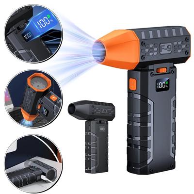 Mini Turbo Tryskový Ventilátor 160000 RPM Digitální Displej Turbo Ventilátor USB Nabíjecí Bezuhlíkový Motor Fén Výkonný Blower S Vysokorychlostním Potrubním Ventilátorem
