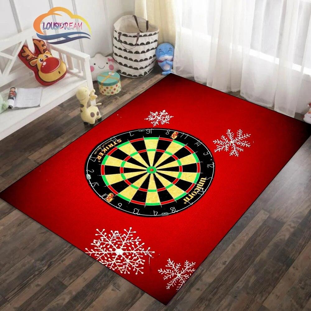 Ice and Fire Darts Pattern Carpet Fashion  Soft Mat Gifts for Sports Lovers Household Floor  Outdoor Play