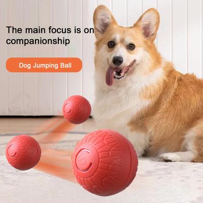 Interaktives Hundeballspielzeug, intelligenter springender elektrischer vibrierender Haustier-Hüpfball, wiederaufladbarer automatischer beweglicher Ball, Hundespielzeug für Hunde und Katzen