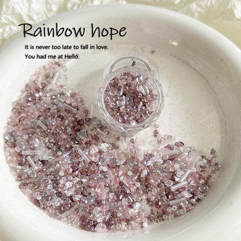 

Super Fairy Glitter Gravel Nail Art Material Package Xiaohongshu Nail Art Jewelry Diy Handmade 3D Wearing Nail Material