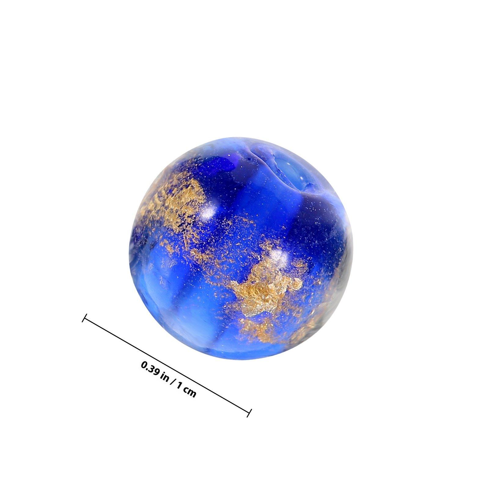 

20Pcs Glow in The Beads DIY Round Shaped Beads for Jewelry Making Bracelet Necklace Craft Decoration синій