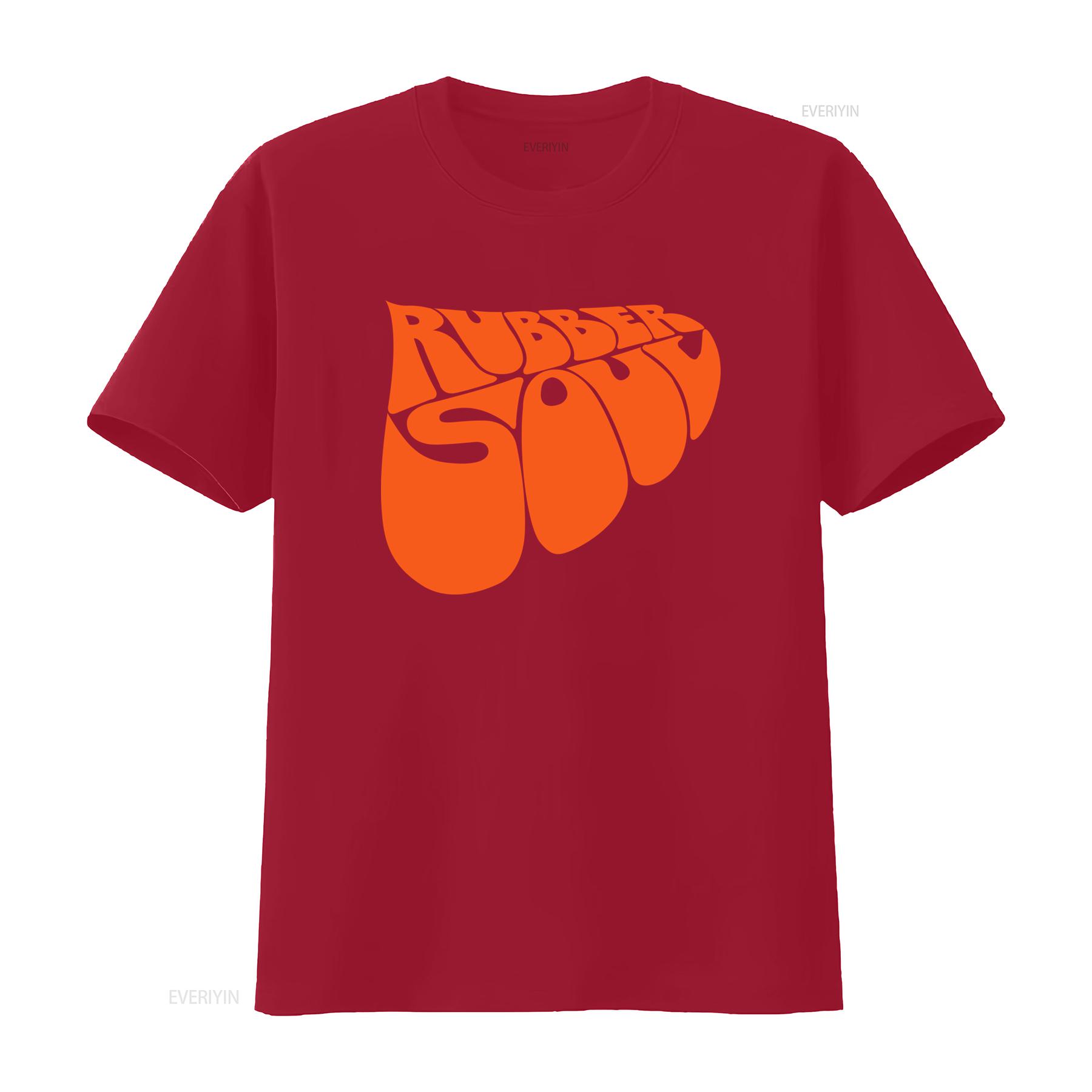 

RUBBER SOUL T SHIRT for Men and Women Available in Sizes S M L XL XXL Black White vintage Washed streetwear Stretched graphic S
