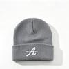 Letter A Embroidery Knitted Wool Hat Fashion Personality Men's and Women's Versatile Cold Hat Autumn and Winter Warm Outdoor Cycling Hat