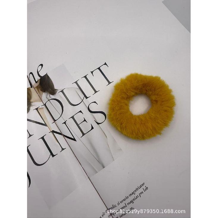 Plush Hair Scrunchies for Women & Kids, Soft Furry Hair Ties, High Ponytail Holder, Autumn Winter Fashion