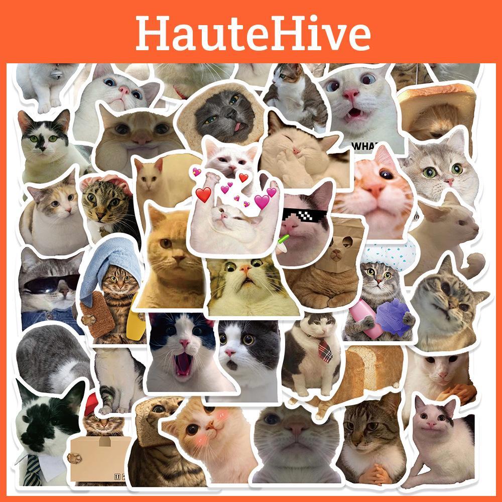 50 Cute Cartoon Cat Stickers For Scrapbooking Luggage Phone Cases Guitars And Skateboards