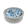 Dry Pool 110x30cm Light Gray with 400 Balls: Light Blue, White, Gray