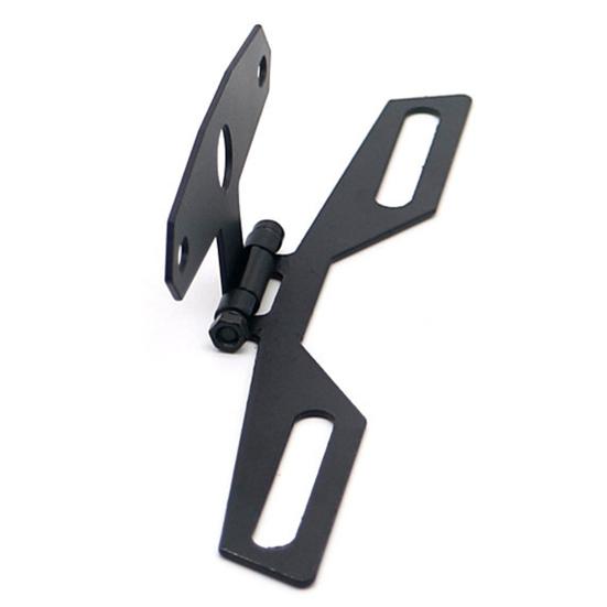 Motorcycle Folding License Plate Holder Adjustable Tail Rear Light Bracket Rack